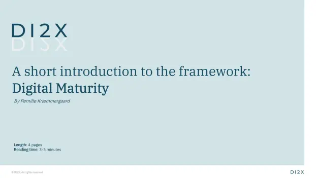 Article: Introduction to the framework Digital Maturity