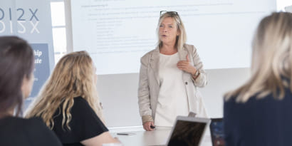 Pernille holding a Certification Program for facilitators, consultants, partners and more