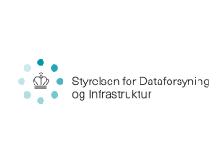 Styrelsen for Dataforsyning og Infrastruktur Danmark logo